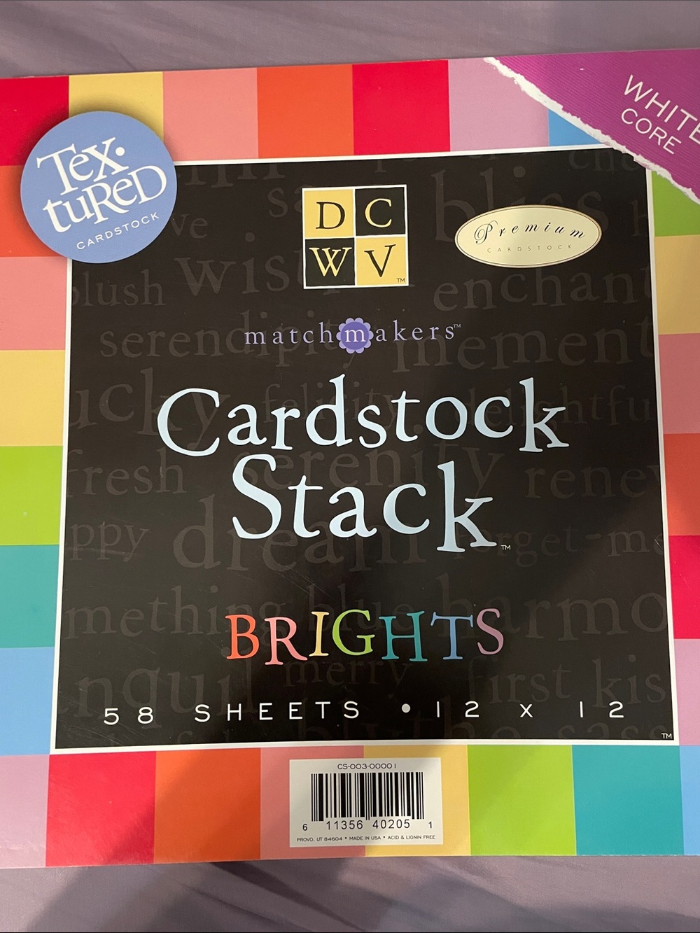 DCWV Cardstock Stack BRIGHTS - Colorful Textured Sheets
